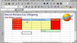 EXCEL Les 24 rekenen met meerdere werkbladen [upl. by Inoliel]