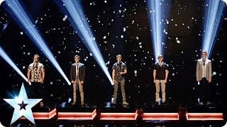 Musical theatre boyband Collabro sing Bring Him Home  Britains Got Talent 2014 [upl. by Elboa]