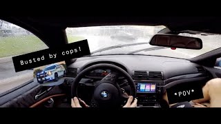 E46 M3 Street Drift in the Rain POV [upl. by Galasyn47]