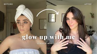 GLOW UP WITH ME extreme summer makeoverlip flip haircut mani pedi [upl. by Maleeny]