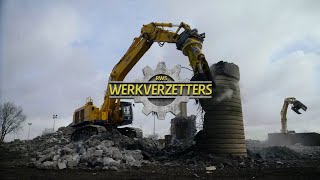 Resten Lekbrug Vianen slopen door sloopkraan  Werkverzetters  1 [upl. by Nabe43]