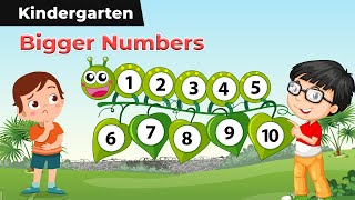 Bigger Numbers  Basic Maths for Kids  Kindergarten [upl. by Fraya]