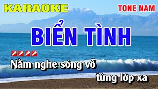 Karaoke Biển Tình Tone Nam Nhạc Sống  Nguyễn Linh [upl. by Frieda]