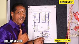 வடக்கு பார்த்த வீடு வாஸ்து பிளான் NORTH HOUSE VASTHU PLANnorthplan 1bhk 1bhkcarpark 135kuli [upl. by Eleahcim28]