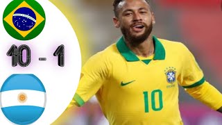 Brazil vs Argentina 10  1 all goal and highlight [upl. by Inez214]