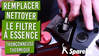 Comment changer le filtre à essence de votre tronçonneuse [upl. by Narhet474]