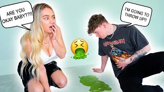 THROWING UP PRANK ON MY GIRLFRIEND  CUTEST REACTION [upl. by Rentsch]