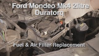 Ford Mondeo Mk4 2Litre Duratorq Fuel amp Air Filter Replacement [upl. by Vasyuta]