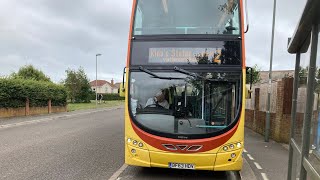 First Wessex 2013 Volvo B9TL Wright Eclipse Gemini 2 BF63 HDV on the 2 to Littlemoor [upl. by Enomyar]