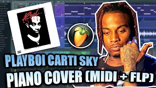 Playboi Carti  Sky MIDI  FLP FL Studio Piano Tutorial  Cover [upl. by Nileuqcaj]