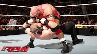 Ryback amp The Usos vs Kane The Miz amp Damien Mizdow Raw December 8 2014 [upl. by Haidabo]