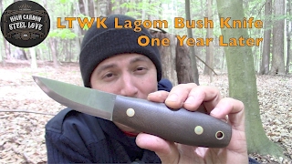 LTWK Lagom Bush Knife One Year Later  Still My Favorite Bushcraft Knife  HighCarbonSteel Love [upl. by Hairaza]