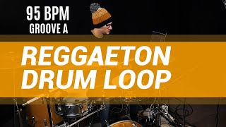 Reggaeton Drum Loop 95 BPM  The Hybrid Drummer [upl. by Knepper]