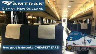 Riding the Amtrak “City of New Orleans”  COACH CLASS Review [upl. by Kassab]