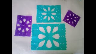 Como hacer papel picado fácil [upl. by Anelleh620]