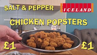 Iceland Salt amp Pepper Chicken Popsters £1 BARGAIN [upl. by Anigue]