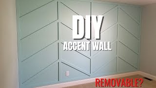 DIY Accent Wall  Modern Cheap Easy amp Removable [upl. by Sexela]