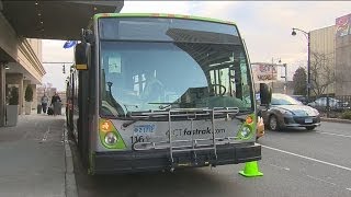 New CTfastrak bus unveiled in Hartford [upl. by Onairotciv989]