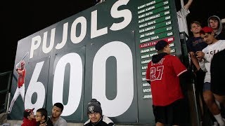 Albert Pujols hitting his 600th home run at Angel Stadium [upl. by Etyak]