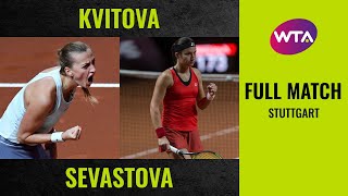 Petra Kvitova vs Anastasija Sevastova  Full Match  2020 Stuttgart Quarterfinal [upl. by Ricca54]