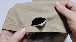 How to Fix hole in Shirt without Sewing in just 30 seconds  Simple Hack to Repair hole in Clothes [upl. by Bore]