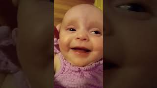 Talking to my giggly 2mo old sweetnothings 2monthsold babygirl laughingbaby [upl. by Arratal153]