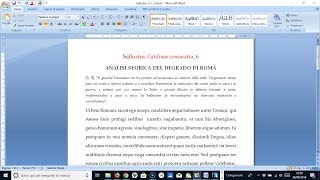 Sallustio CATILINAE CONIURATIO 6 Analisi storica del degrado di Roma [upl. by Coppins]