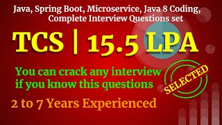 TCS Interview  Java coding Spring Boot Microservice Question Answers [upl. by Adrien573]