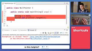 Null Pointer Exception Java Tutorial 45 [upl. by Alrick]