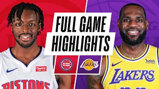 PISTONS at LAKERS  FULL GAME HIGHLIGHTS  February 6 2021 [upl. by Scarito]