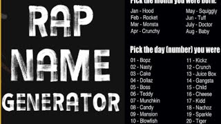 Rap names generator Coolest rap name untaken rap name free rap names  how to get your rap name [upl. by Ayekehs]