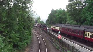 Steam Train Arriving At Grosmont Station [upl. by Lyndel836]