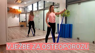 VJEŽBE PROTIV OSTEOPOROZE s elastičnom trakom  6 min [upl. by Malloch]