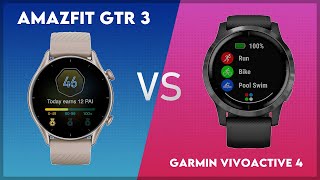 Amazfit GTR 3 vs Garmin Vivoactive 4 Comparison [upl. by Atul97]