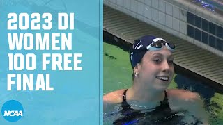 Womens 100 Freestyle  2023 NCAA swimming championships [upl. by Mariand]