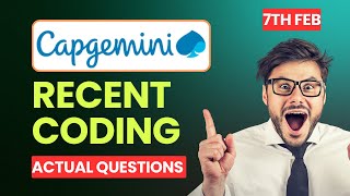 Latest  Capgemini Coding Questions 2024  Capgemini Previous Year Questions  UBK Anna [upl. by Nayrbo]