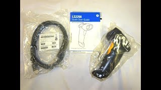 Unboxing Motorola Zebra Symbol LS2208 Barcode Scanner [upl. by Inhsor]