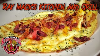 Cheesy Bacon Cheddar Cheese Omelette  Ray Macks Kitchen and Grill [upl. by Kristen152]