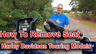 How to remove Harley Davidson Seat Touring Models [upl. by Odlaniger]