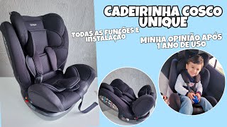 CADEIRINHA PARA AUTO COSCO UNIQUEMINHA OPINIÃO APÓS MAIS 1 ANO DE USOFUNÇÕES E INSTALAÇÃO [upl. by Knudson]