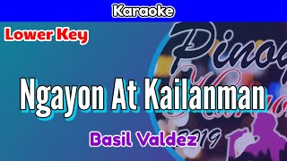 Ngayon At Kailanman by Basil Valdez Karaoke  Lower Key [upl. by Eirollam]