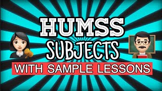 Sample Subjects of HUMSS in Senior High School  With Sample Lessons [upl. by Apfelstadt]