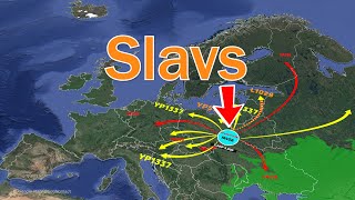 The spread of R1a associated with the migration of the Slavs and Corded Ware culture [upl. by Kalila828]