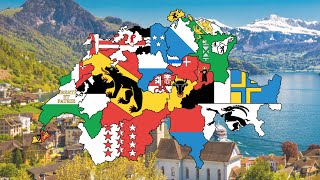 Switzerland Cantons  Flag Map Speedpaint [upl. by Pul906]