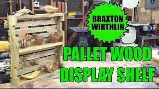 Howto DIY Easy Pallet Wood Display Shelf [upl. by Llyrehc]