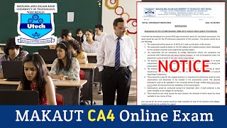 MAKAUT CA4 Exam Date Notice  Online Exam at College Lab🥲 Makaut Odd Sem 2022 CA4 Online Exam News [upl. by Quin]