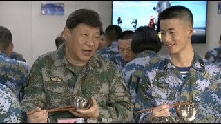 Xi Reviews Training of Carrier Borne Fighter Jets [upl. by Antoni]