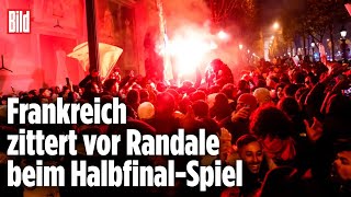 Vor Spiel gegen Marokko Frankreich mobilisiert 10 000 Polizisten  WMHalbfinale [upl. by Kerat]