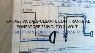 PULSANTE CON TIRANTE A RONZATORE 220VOLT [upl. by Evelinn120]