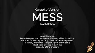 Noah Kahan  Mess Karaoke Version [upl. by Fulvi481]